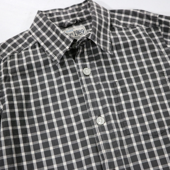Children's Place Other - Gray Checkered Long Sleeve Button up 7/8 Boys Children's Place Other - Gray Checkered Long Sleeve Button up 7/8 Boys